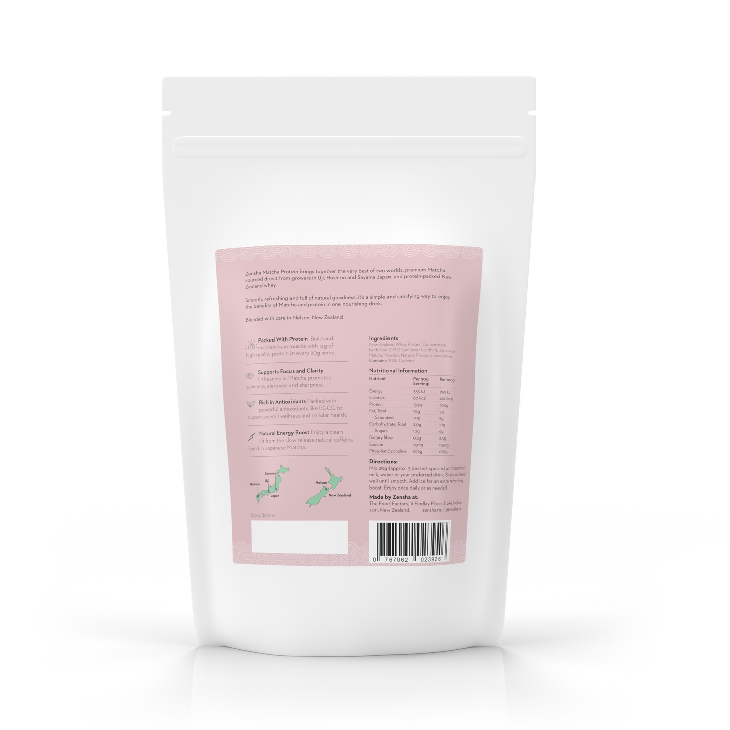 ZenSha Strawberry Matcha Protein