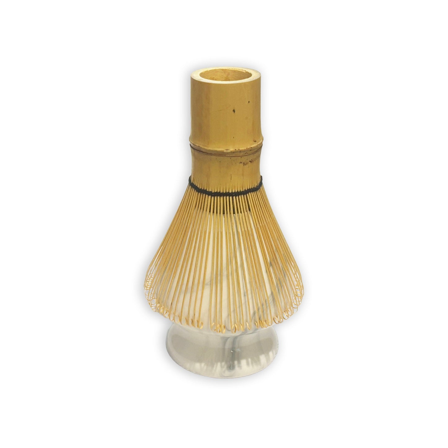 Bamboo whisk on a white background
