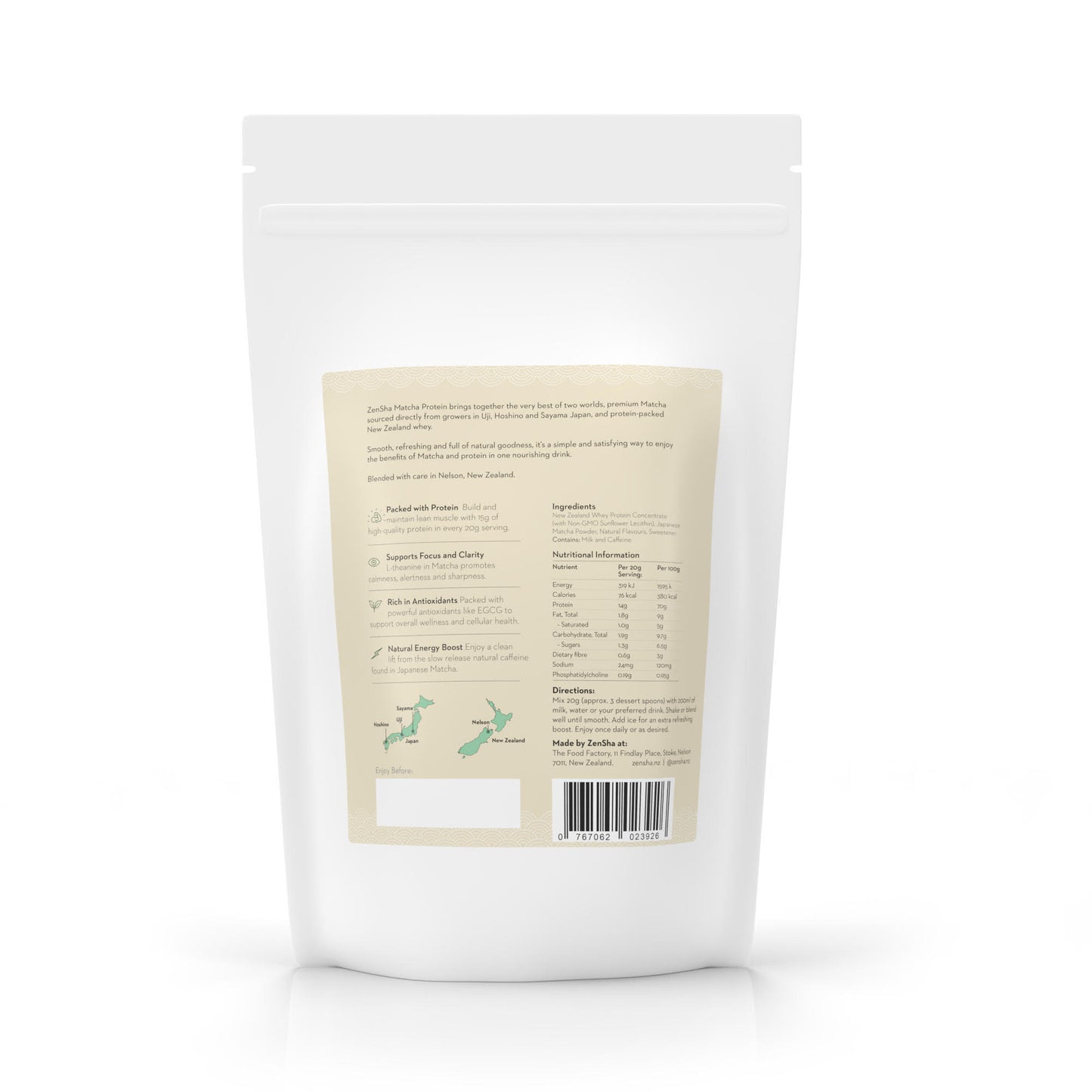 ZenSha Vanilla Matcha Protein