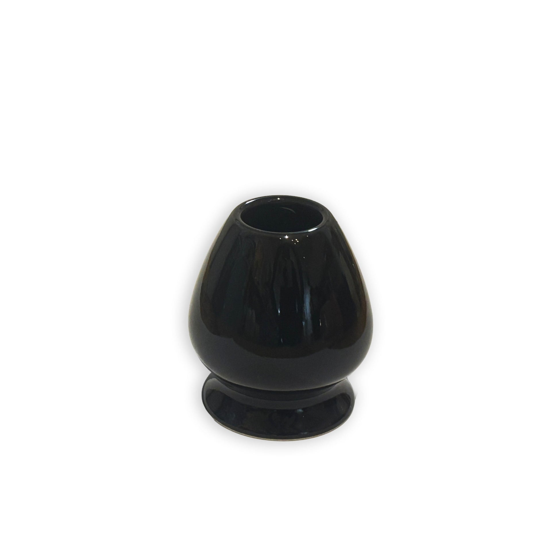 Black Matcha Whisk Holder on a White Background